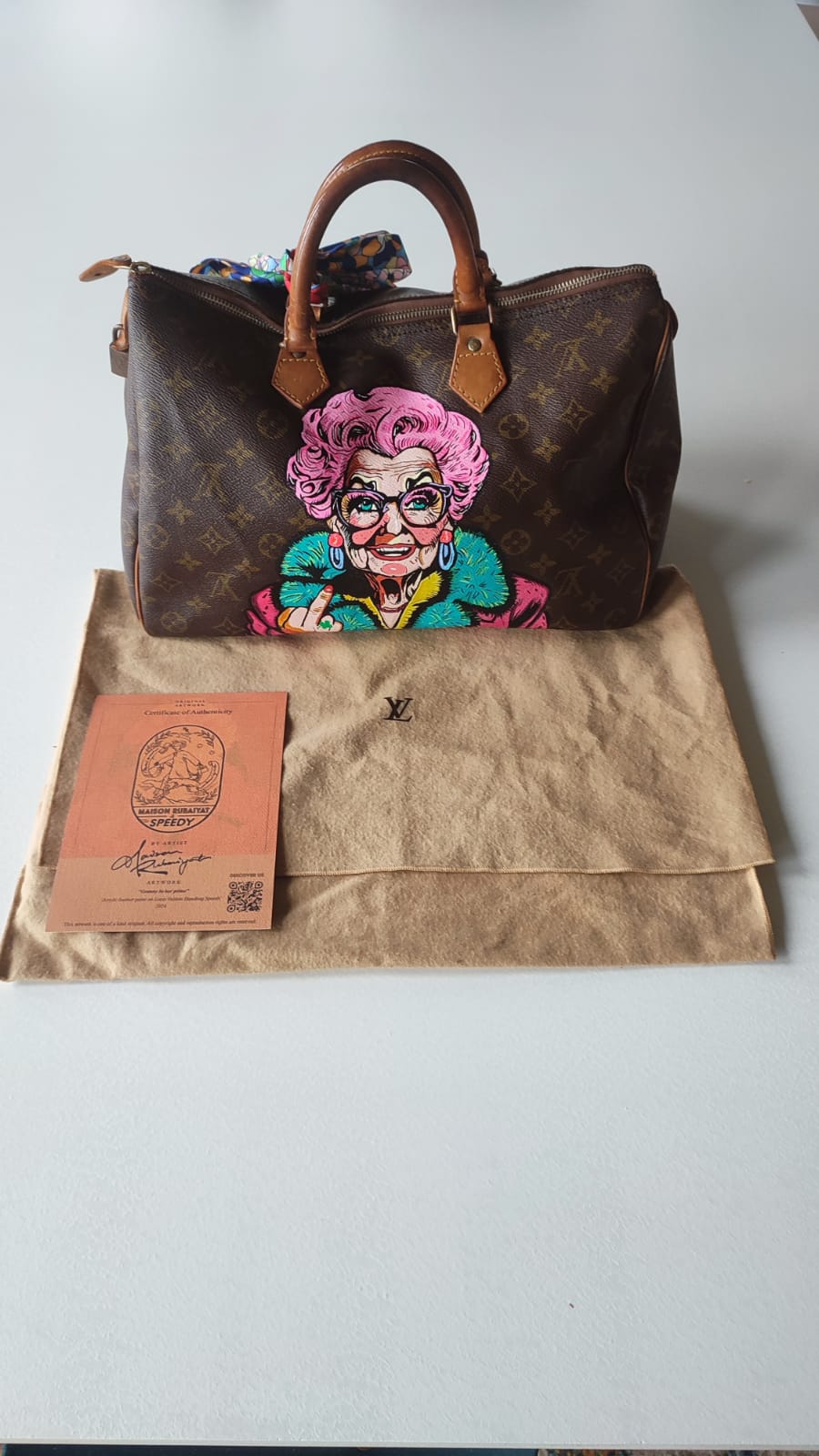 Limited Edition 1/1 – Custom Artbag - 'FU Granny'