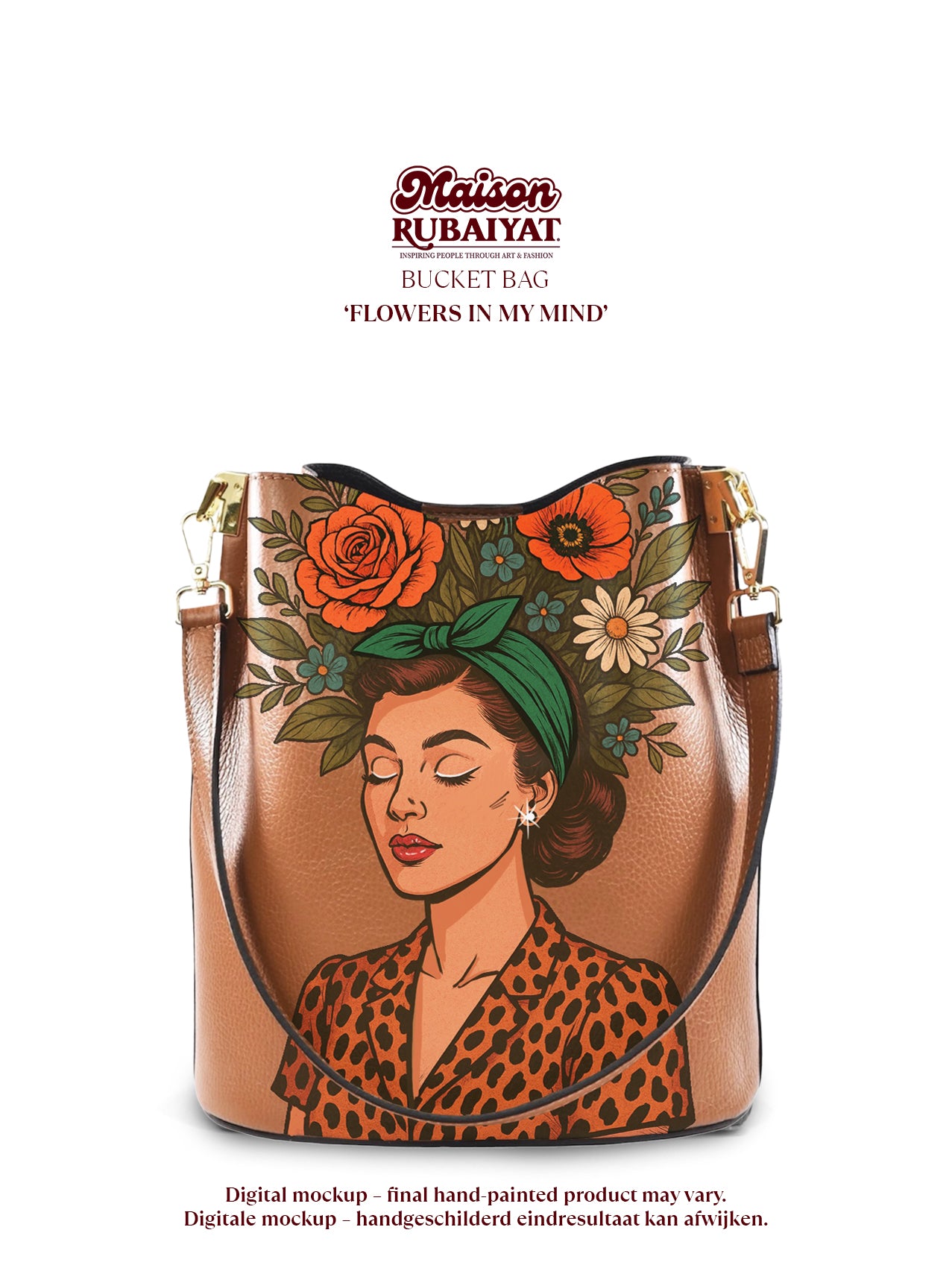 Limited Edition - PRE ORDER - The Bucket Bag- Flowers in my mind