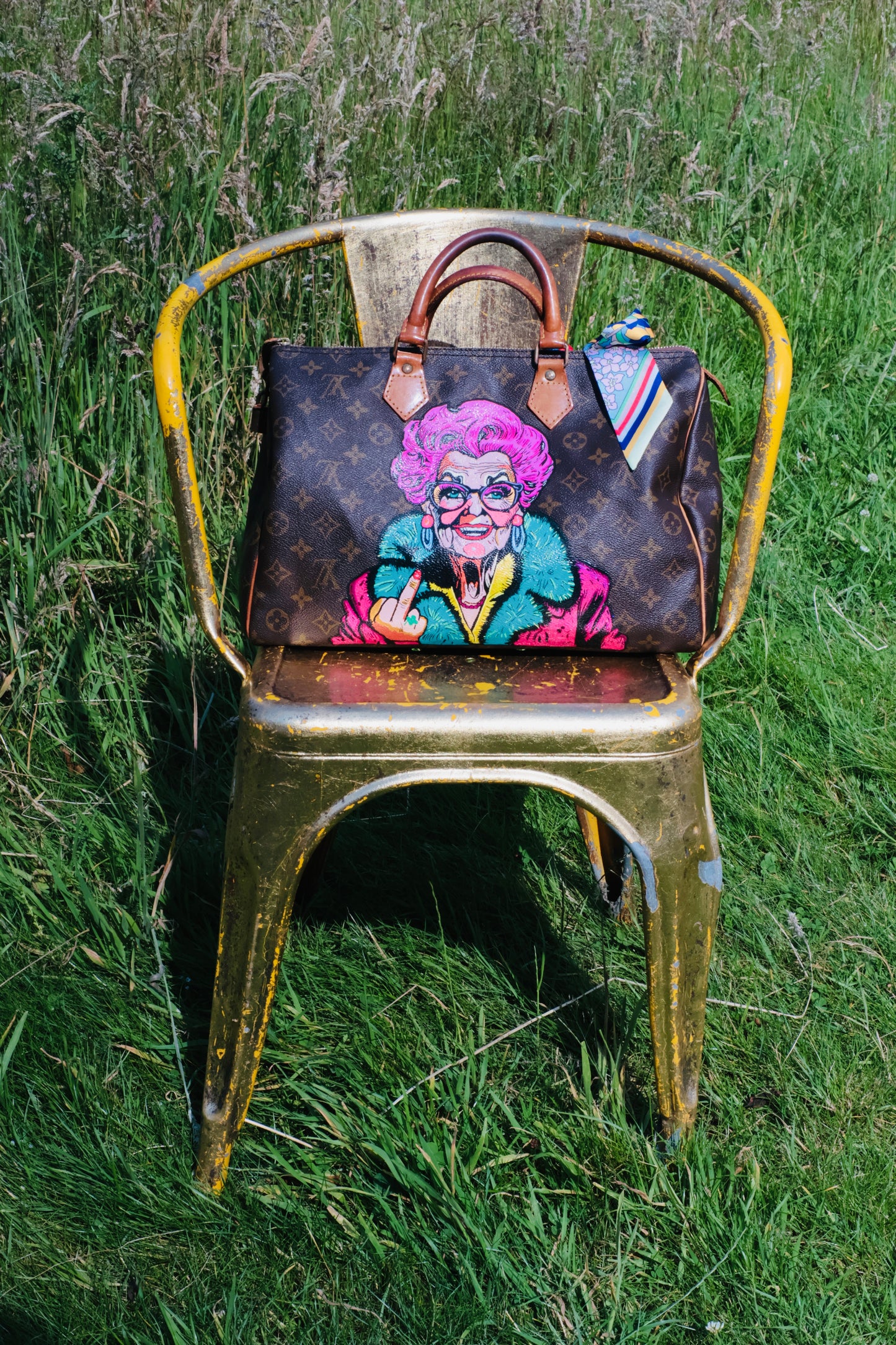 Limited Edition 1/1 – Custom Artbag - 'FU Granny'