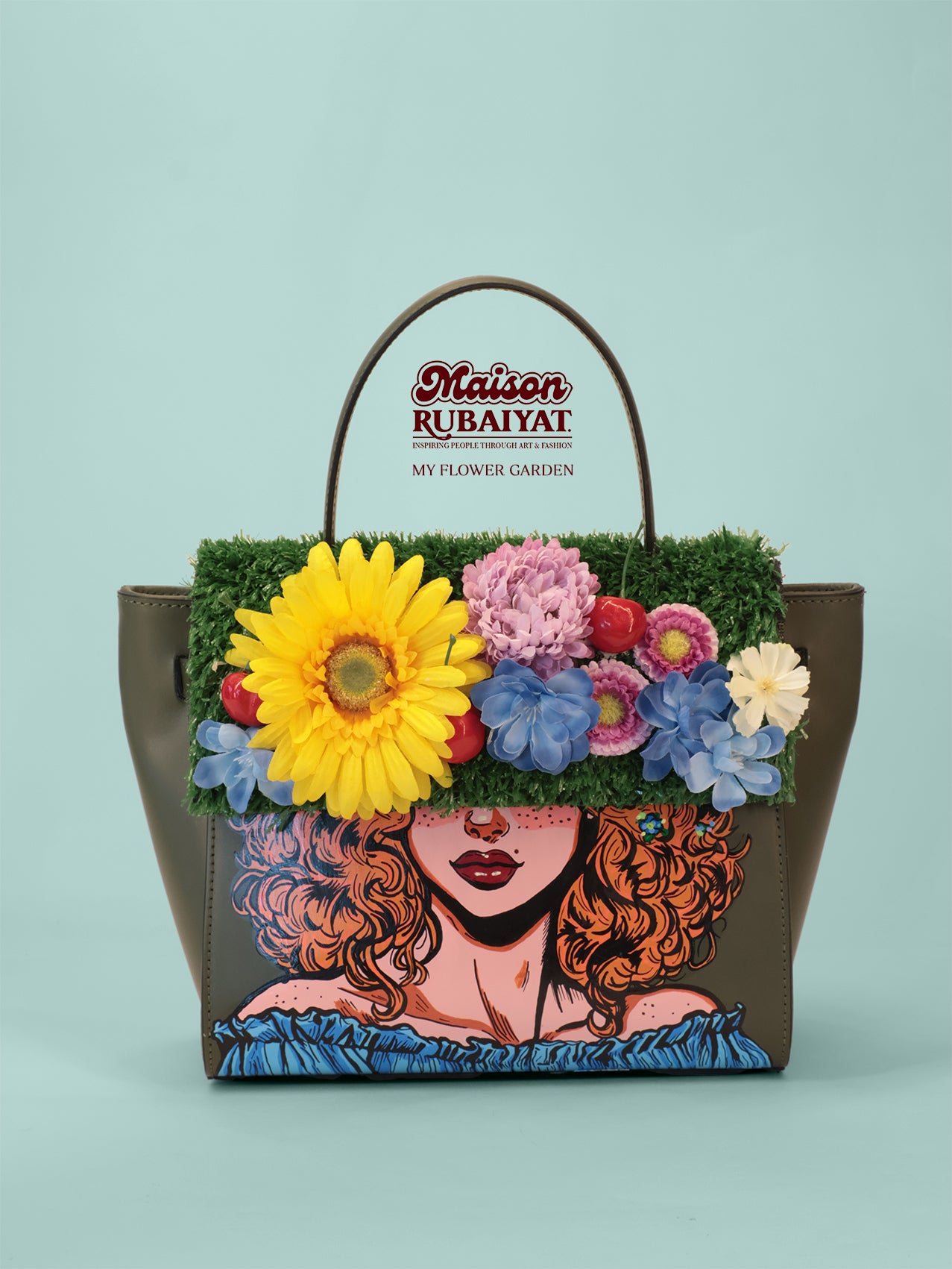 Limited Edition 1/1 - Premium Artbag The Riviera Bag - 'My Flower Garden'