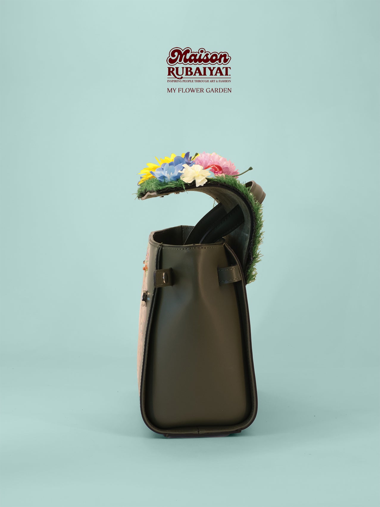 Limited Edition 1/1 - Premium Artbag The Riviera Bag - 'My Flower Garden'