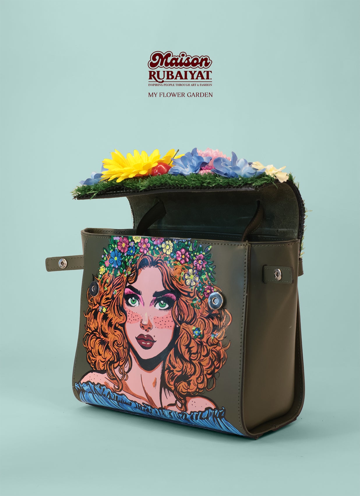 Limited Edition 1/1 - Premium Artbag The Riviera Bag - 'My Flower Garden'
