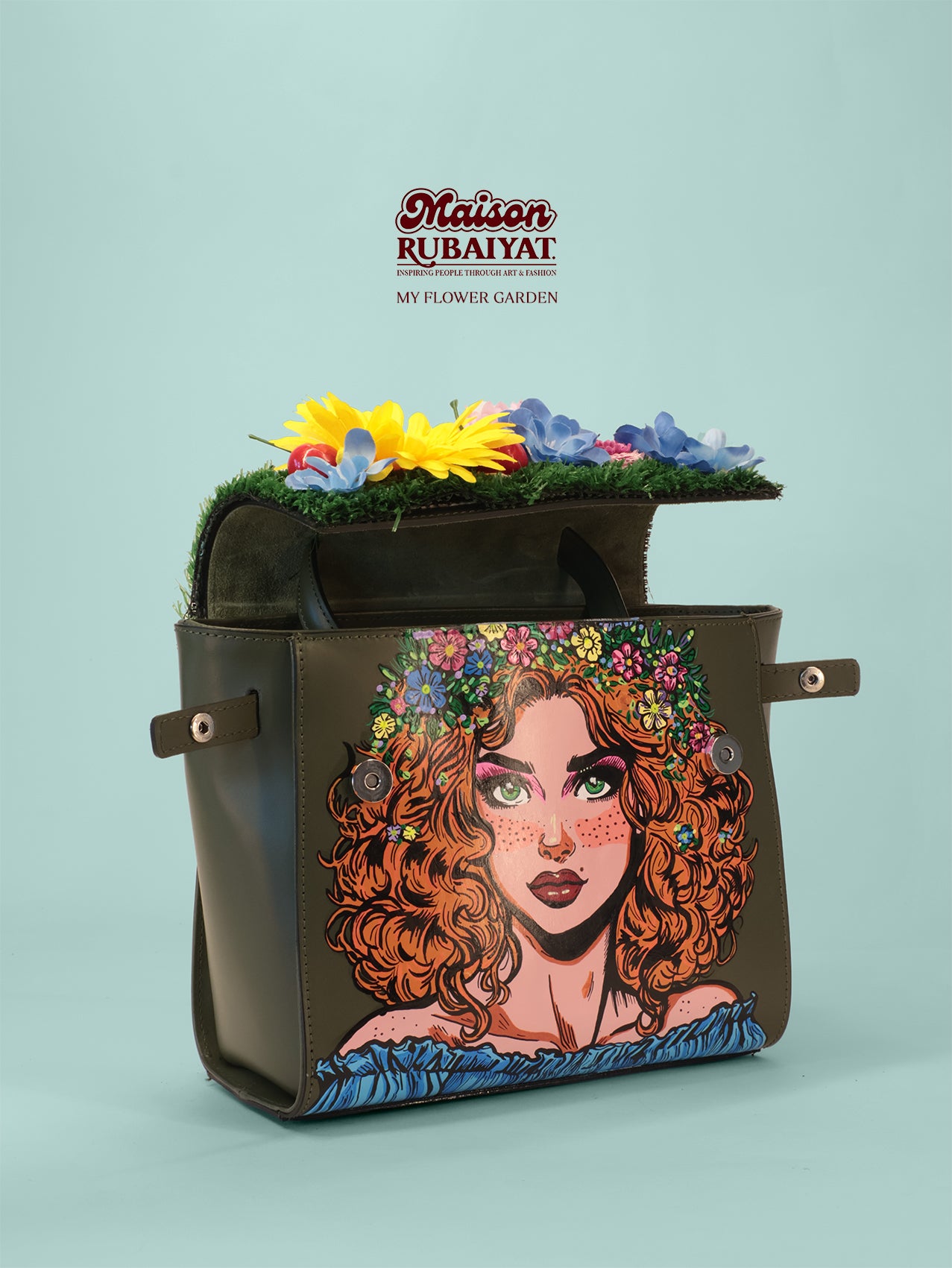 Limited Edition 1/1 - Premium Artbag The Riviera Bag - 'My Flower Garden'