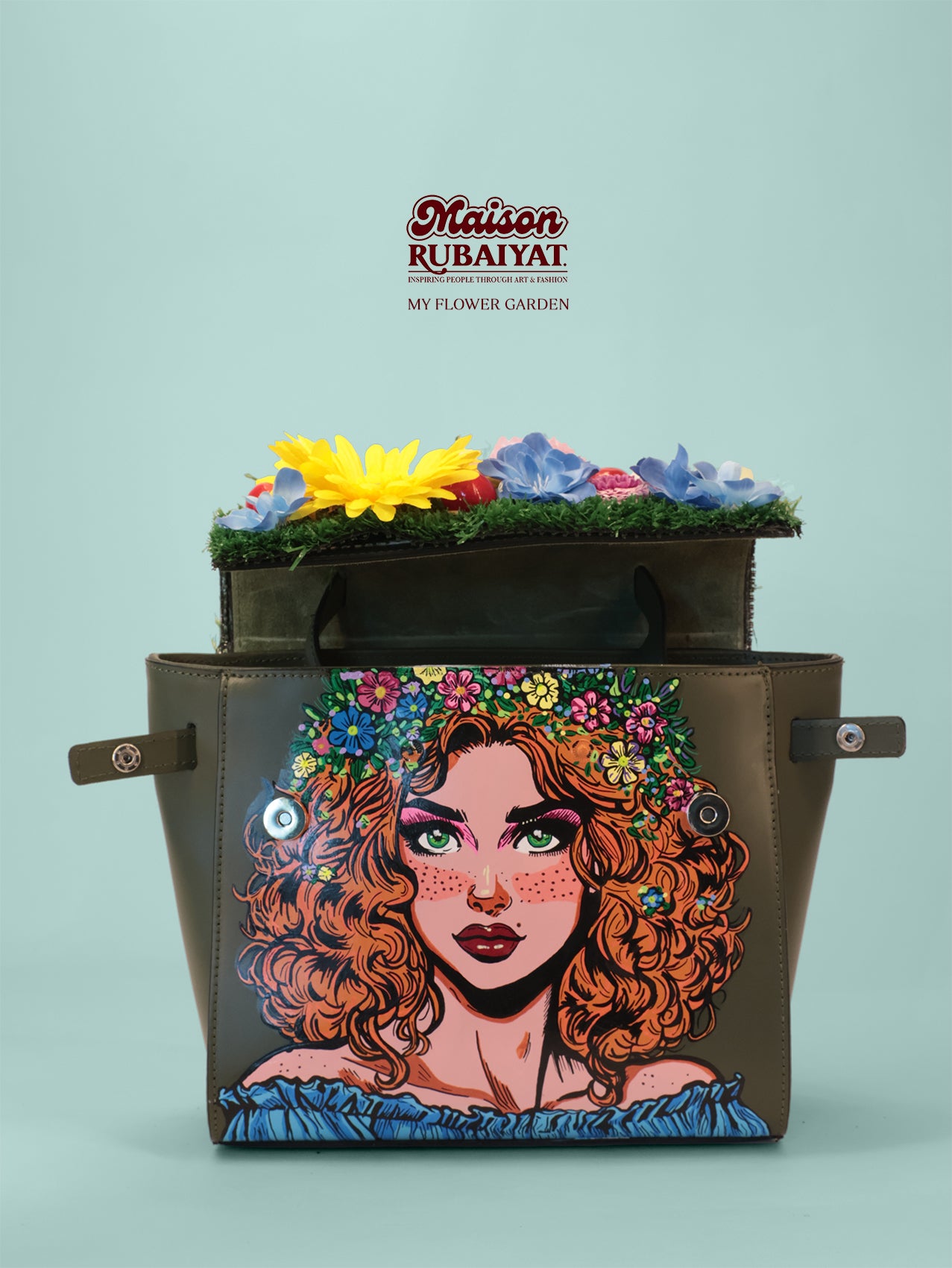 Limited Edition 1/1 - Premium Artbag The Riviera Bag - 'My Flower Garden'