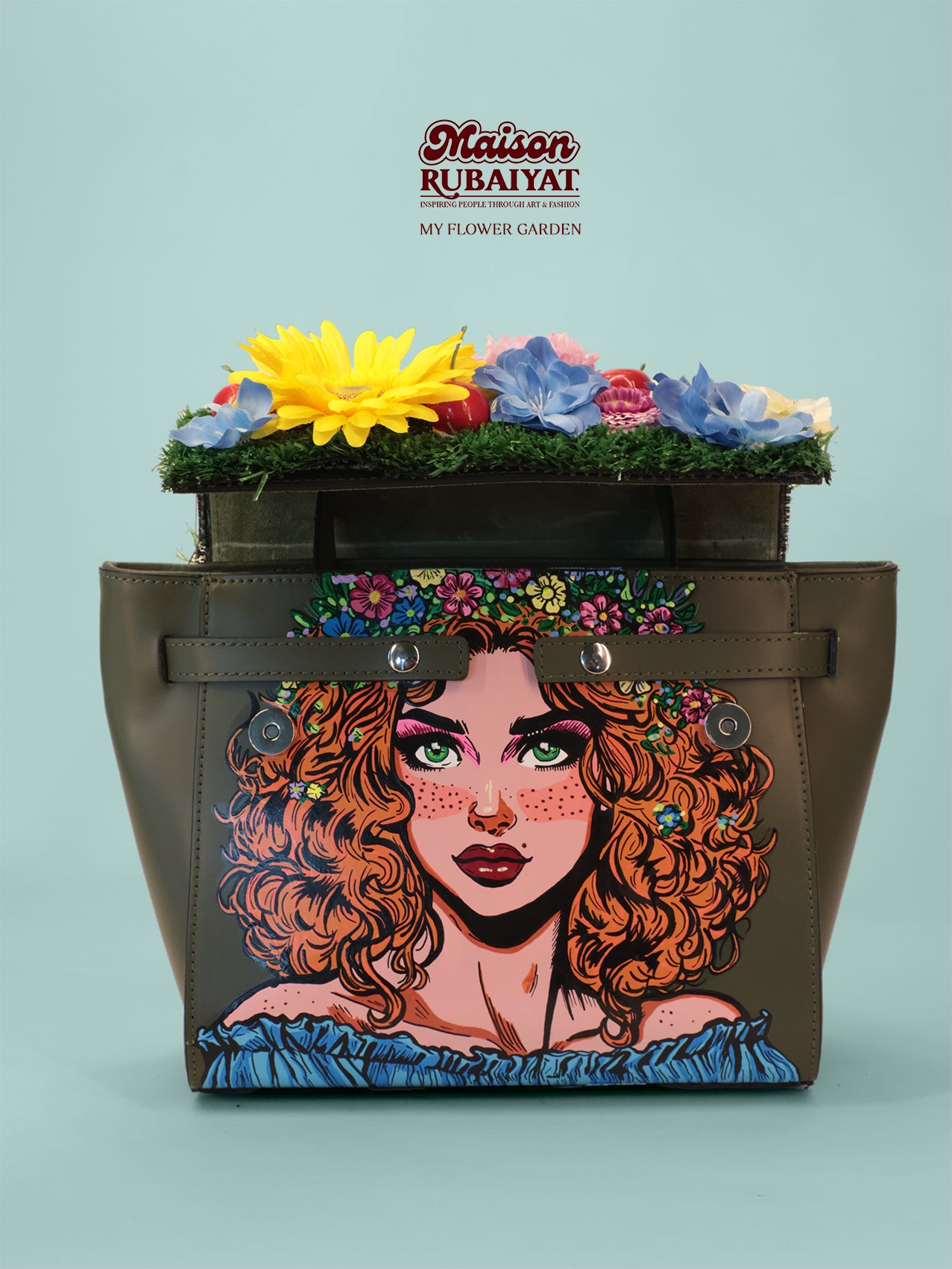 Limited Edition 1/1 - Premium Artbag The Riviera Bag - 'My Flower Garden'