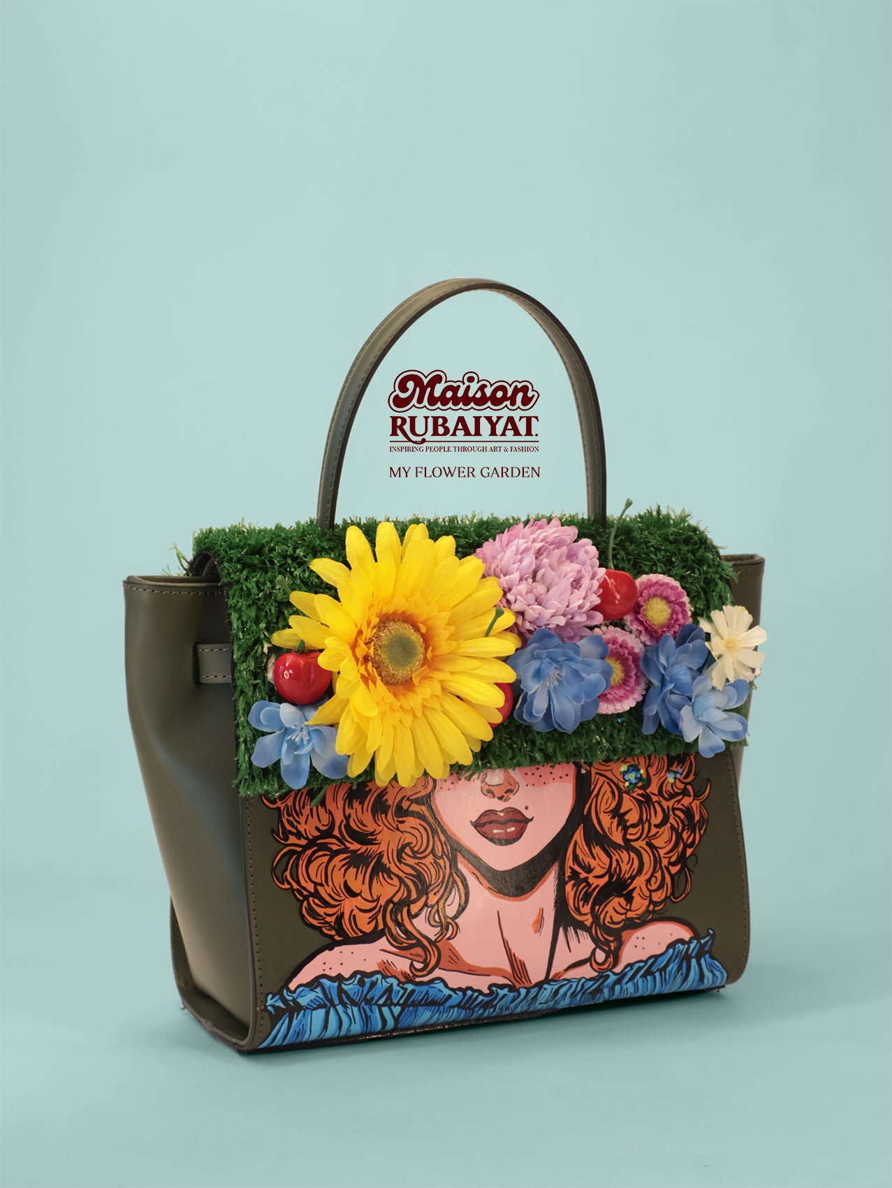 Limited Edition 1/1 - Premium Artbag The Riviera Bag - 'My Flower Garden'