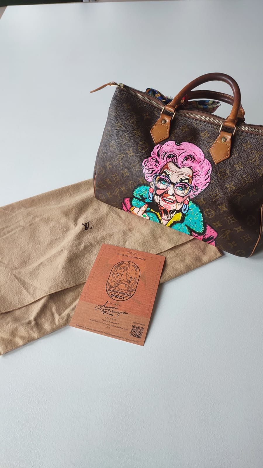 Limited Edition 1/1 – Custom Artbag - 'FU Granny' 