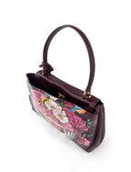 Henriette Hand-Painted Leather Shoulder Bag – Flower Hat (W&B)