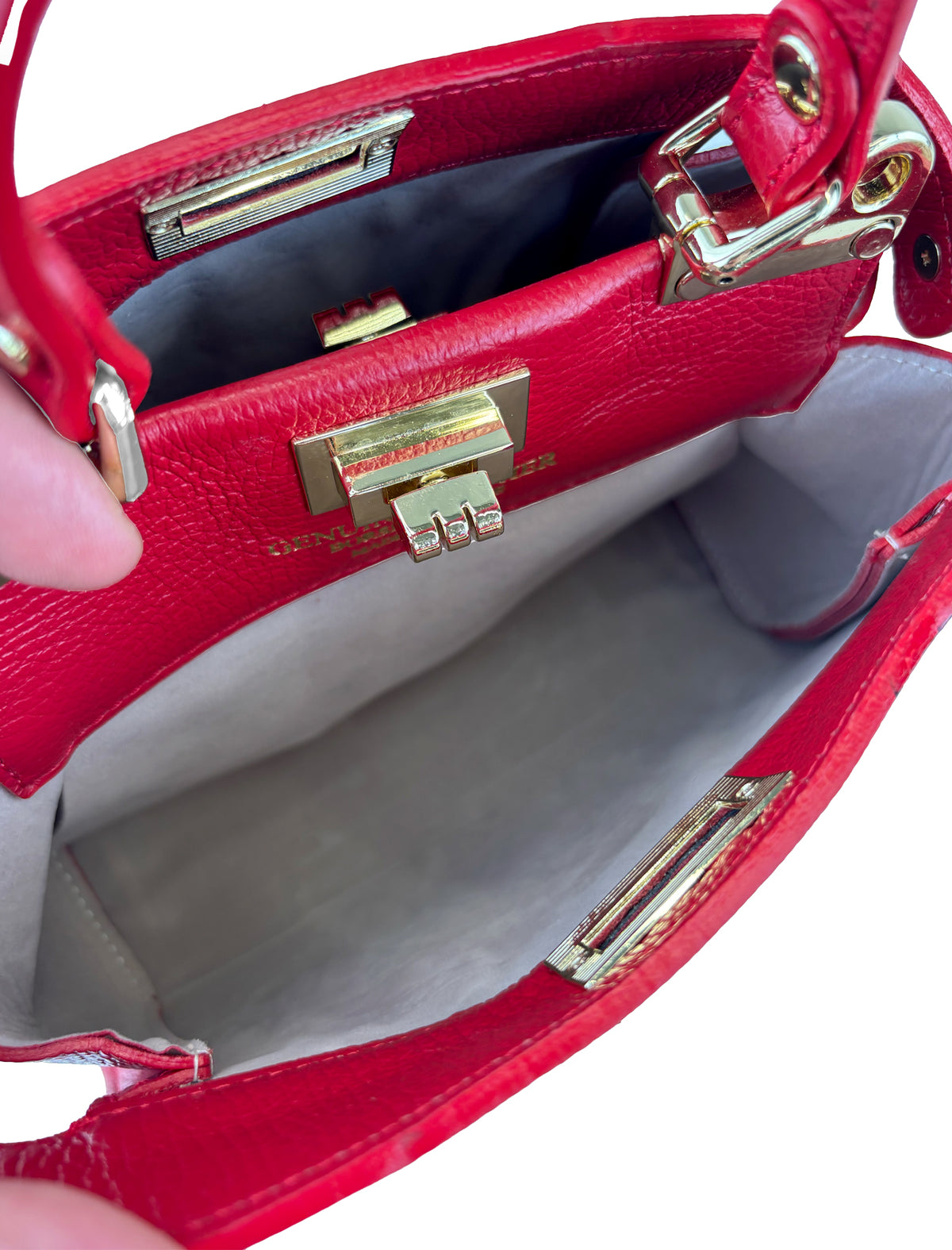 Agnes Small Hand-Painted Leather Top Handle Bag – Martini Girl (W&B)