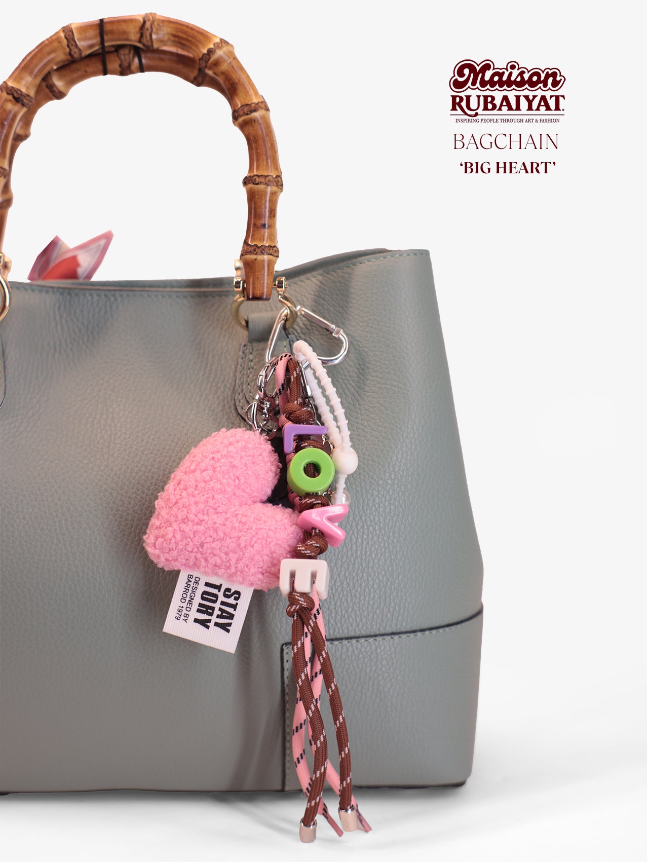 Trendy Bag Accessories – Maison Rubaiyat Bagchain – Big Heart 