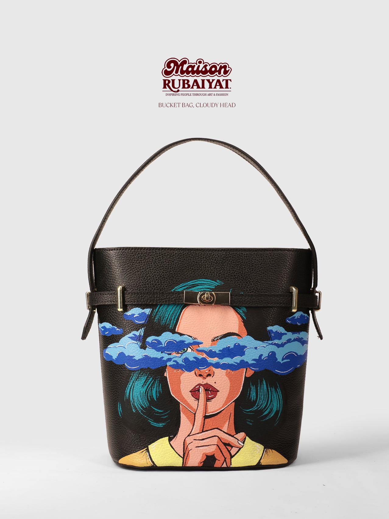 Limited Edition 1/1 - Artbag The Bucket Bag- 'Clouds'