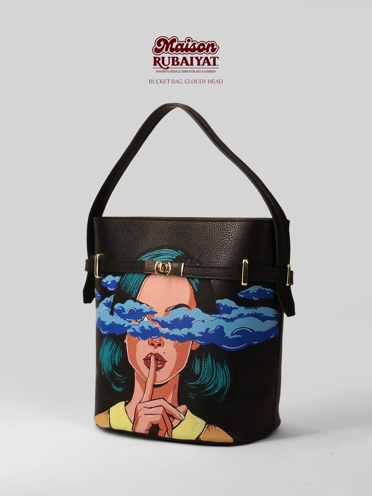 Limited Edition 1/1 - Artbag The Bucket Bag- 'Clouds'