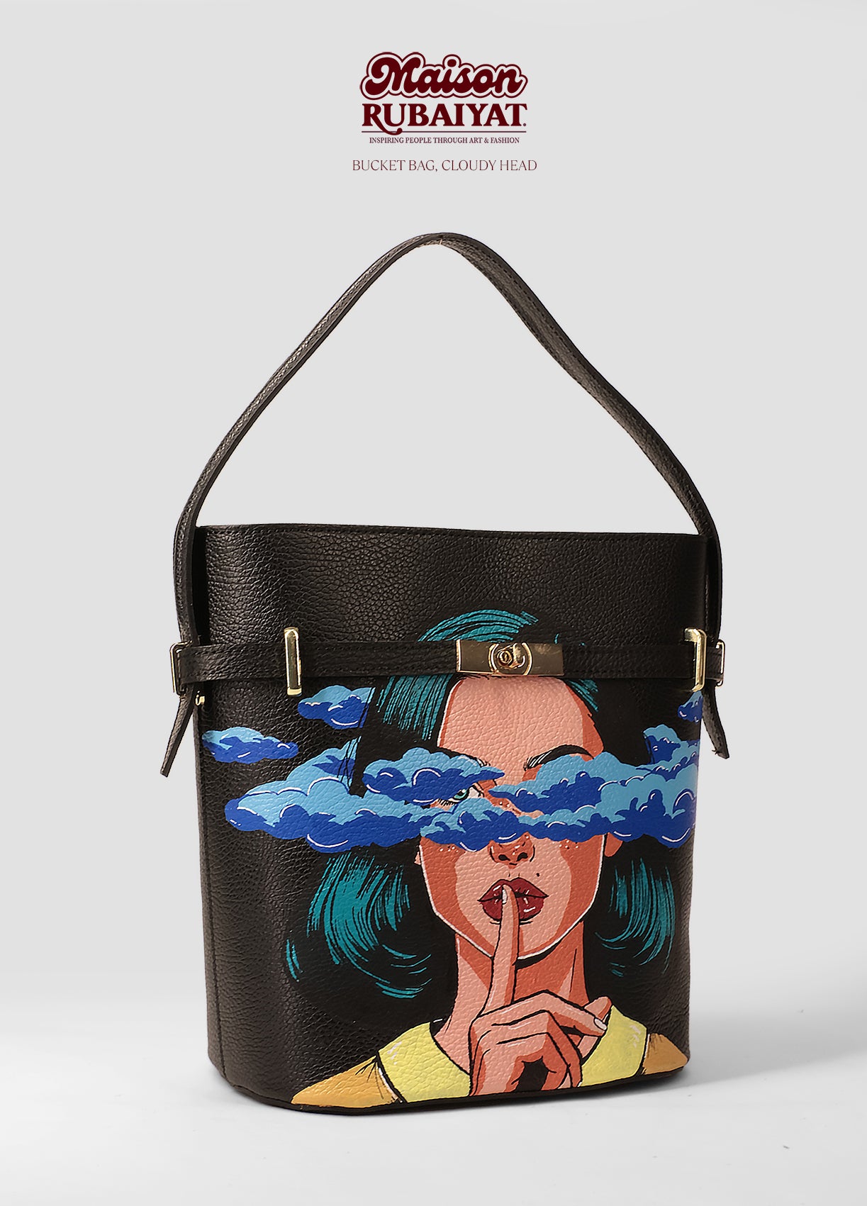 Limited Edition 1/1 - Artbag The Bucket Bag- 'Clouds'