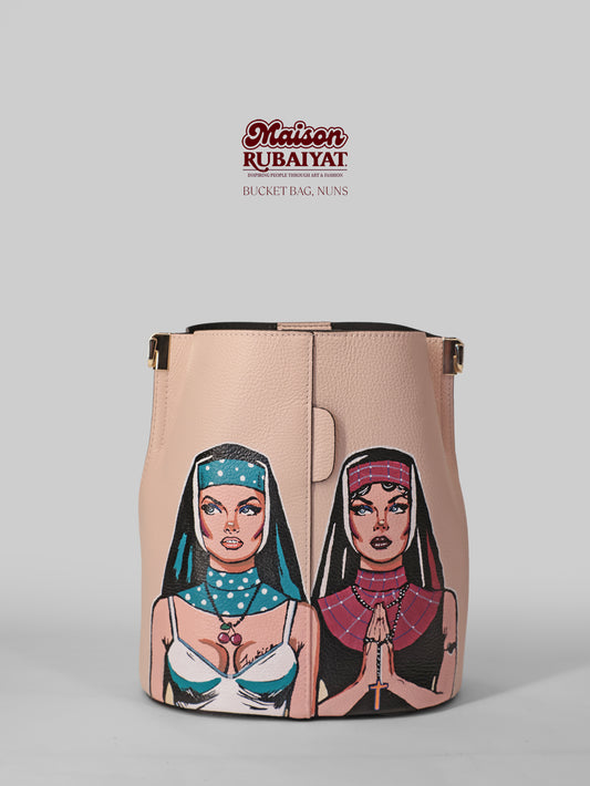 Limited Edition 1/1 - Artbag The Bucket Bag- 'Nuns'