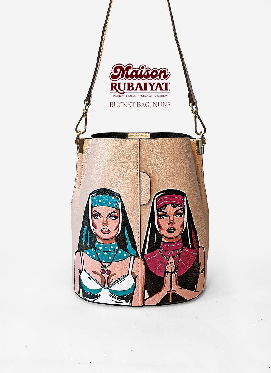 Limited Edition 1/1 - Artbag The Bucket Bag - 'Nuns' 