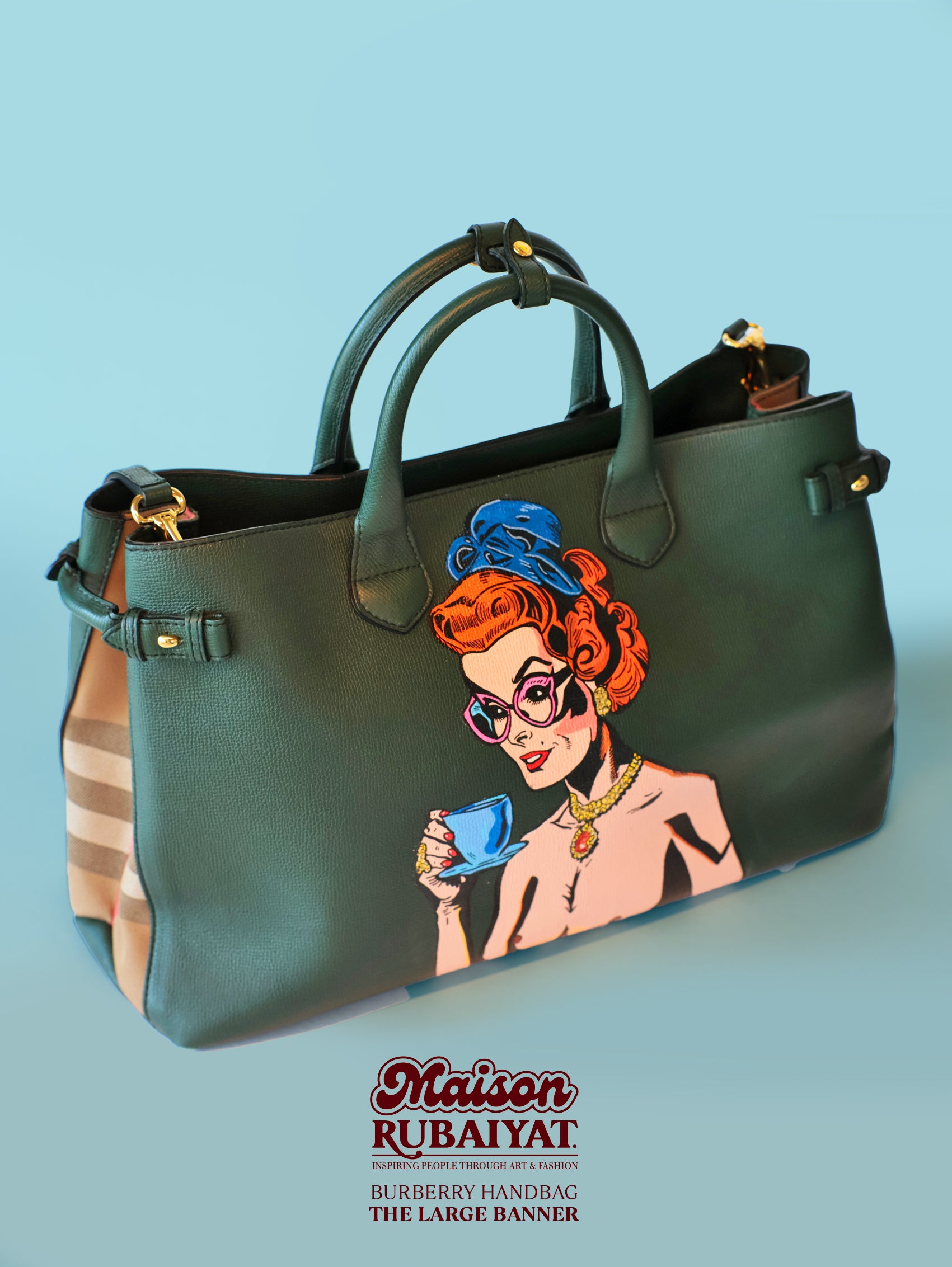 Limited Edition Burberry Shopper with Hand-Painted Design – Exclusive Eyecatcher 