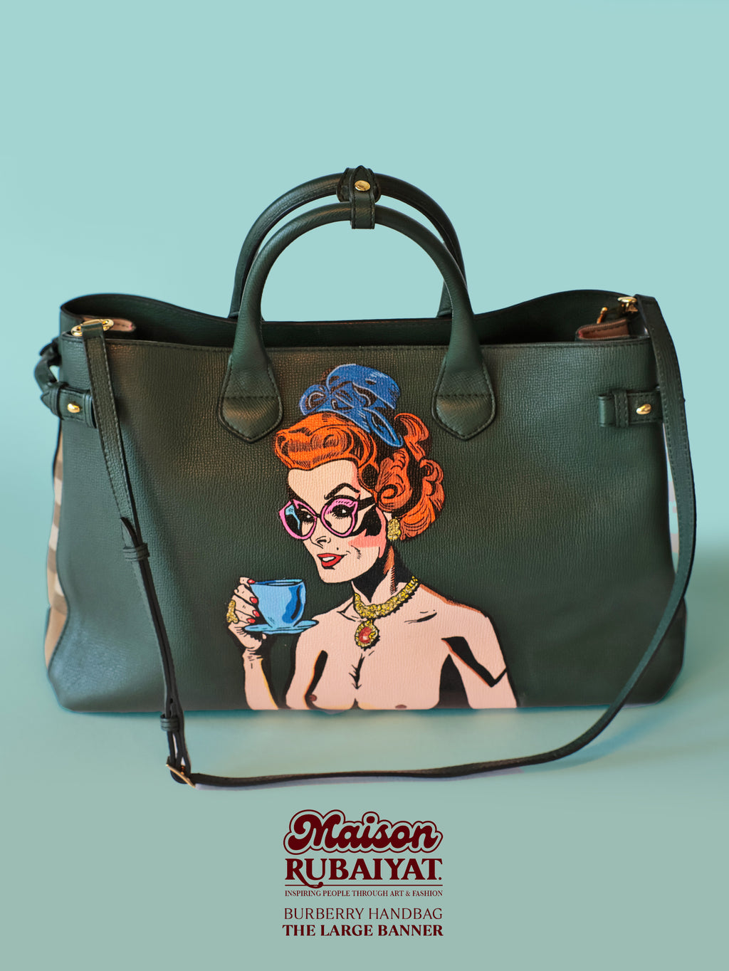 Limited Edition Burberry Shopper met Handgeschilderd Design – Exclusieve Eyecatcher