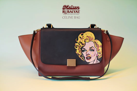 Limited Edition Céline Bag met Handgeschilderd Design – Iconische eenvoud en elegantie