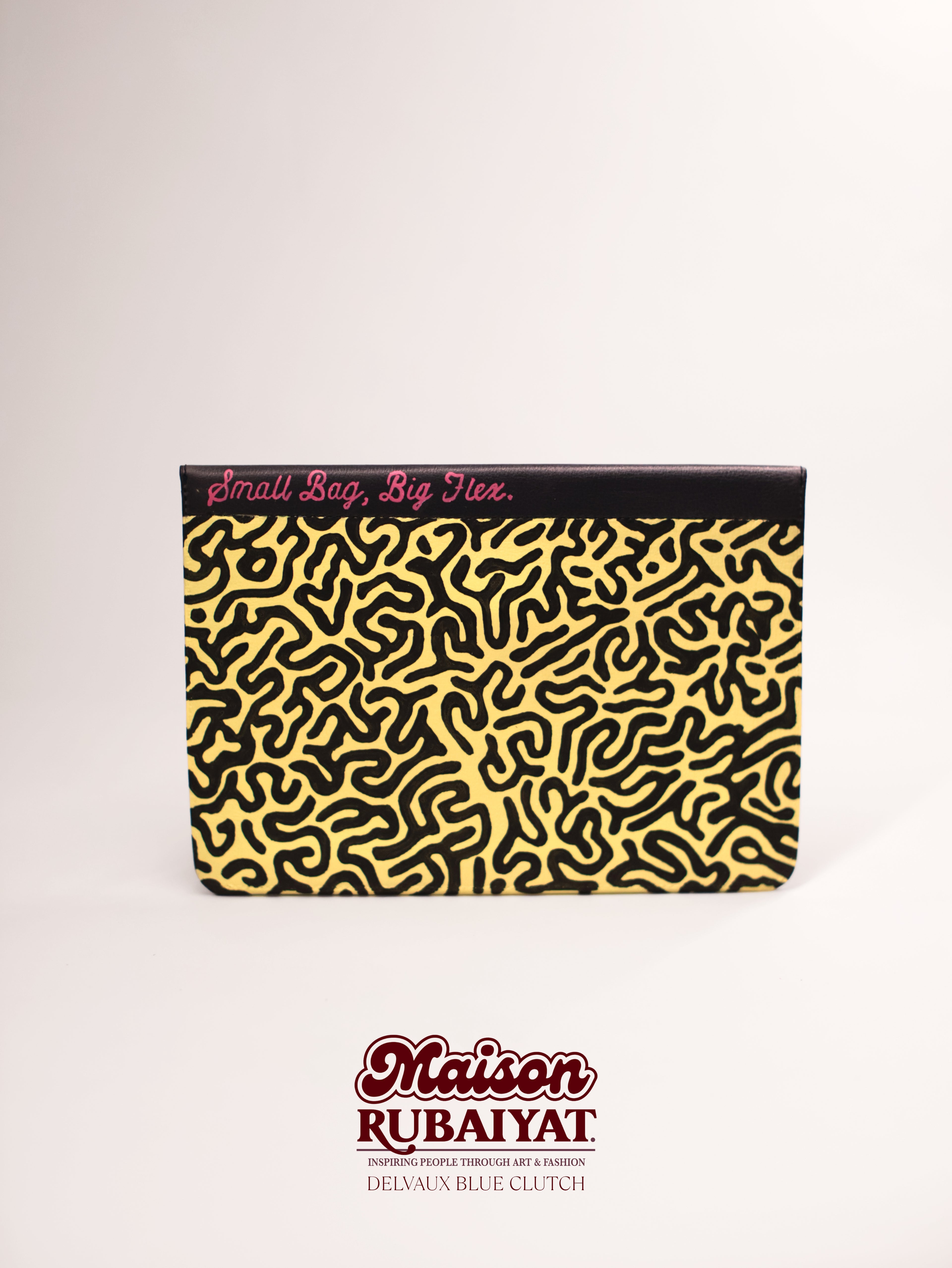 Limited Edition Delvaux Clutch with Hand-Painted Design – Classy Minimalism 