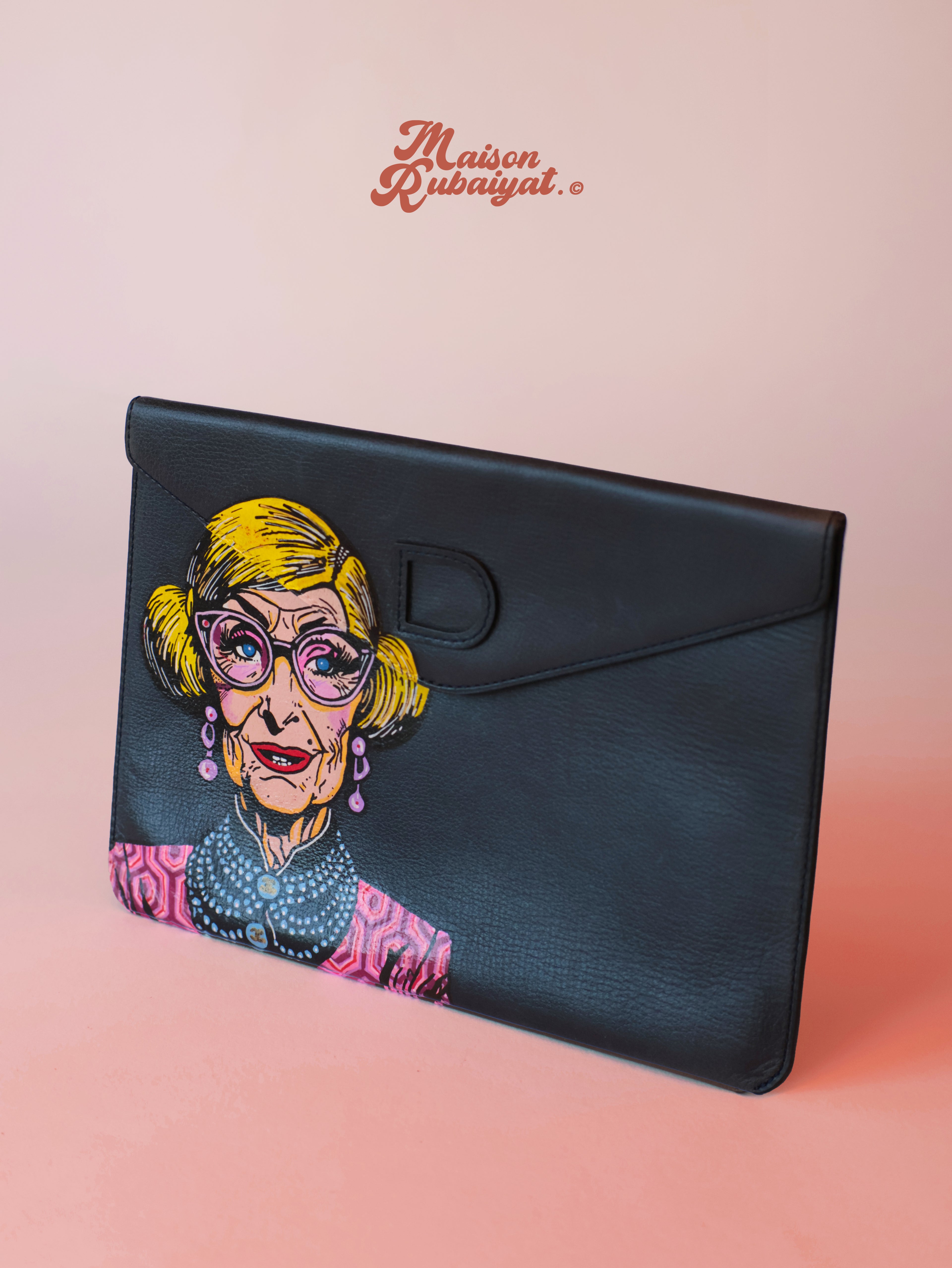 Limited Edition Delvaux Clutch with Hand-Painted Design – Classy Minimalism 