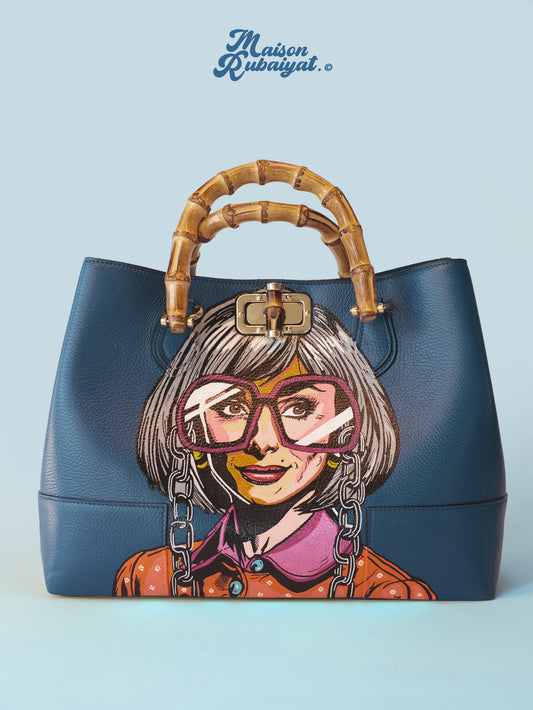 HANDBAG - BLUE BAMBOO