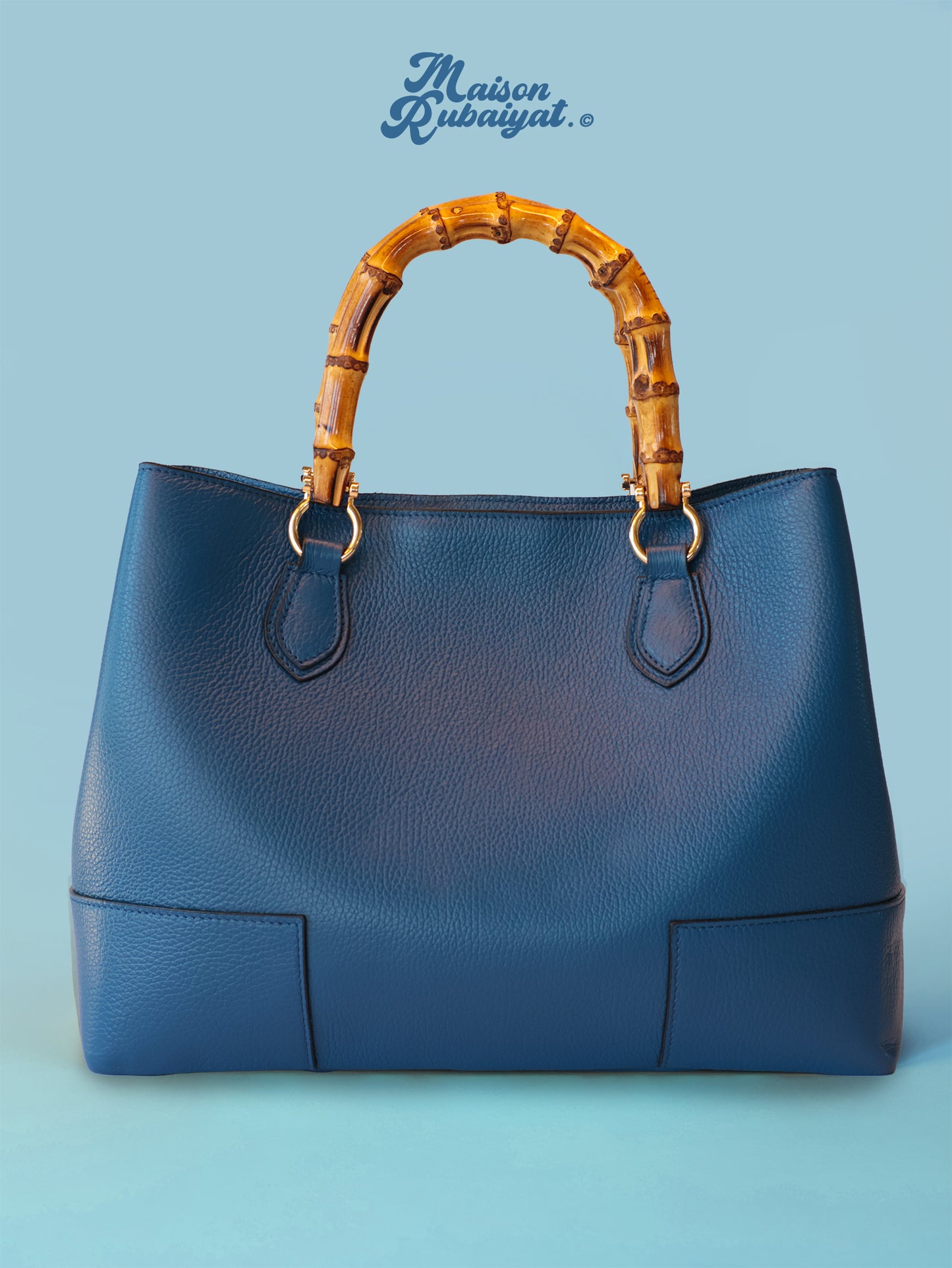 HANDBAG - BLUE BAMBOO