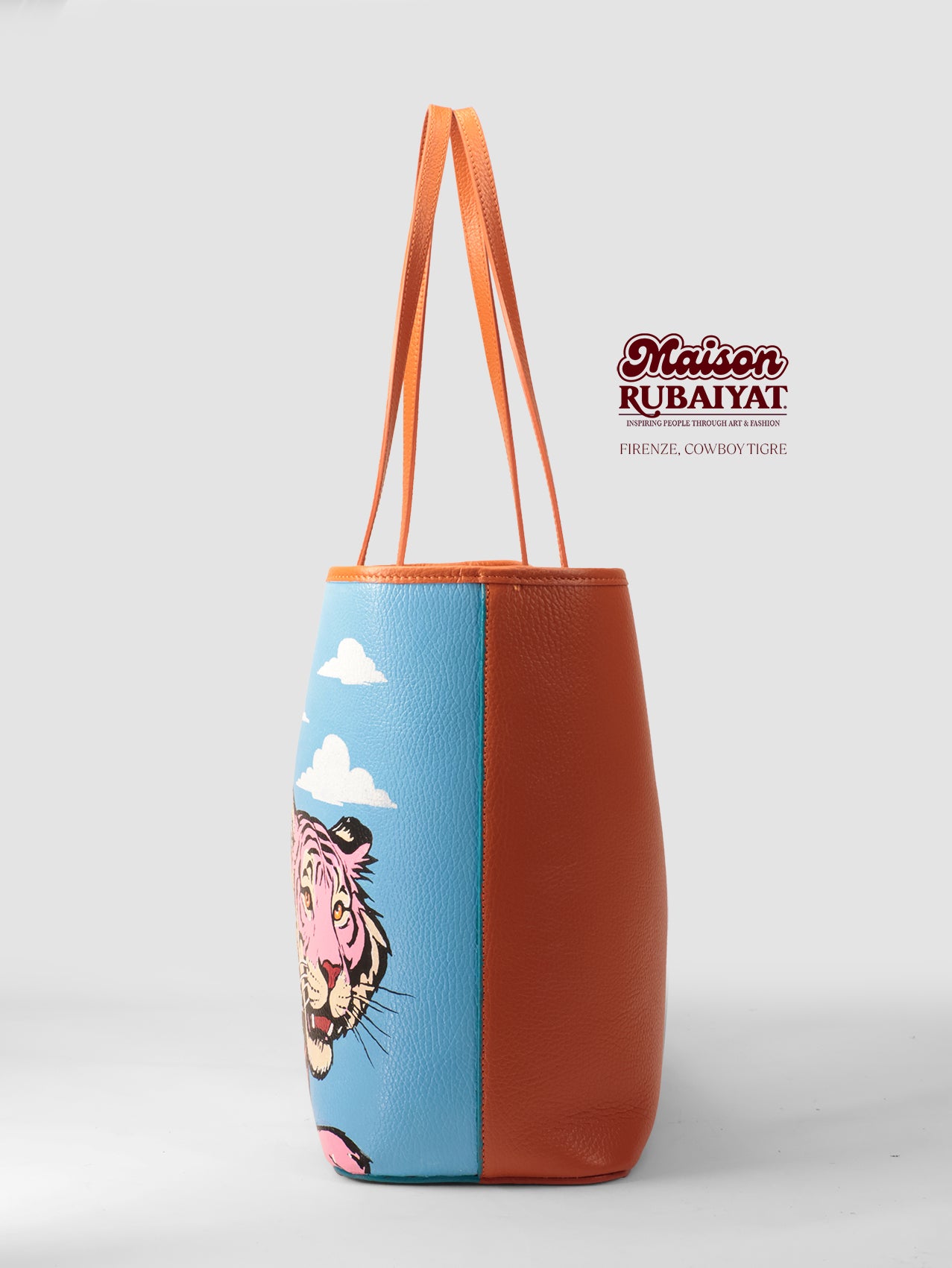 Limited Edition 1/1 - Artbag The Firenze Bag - 'Tiger Cowboy' 