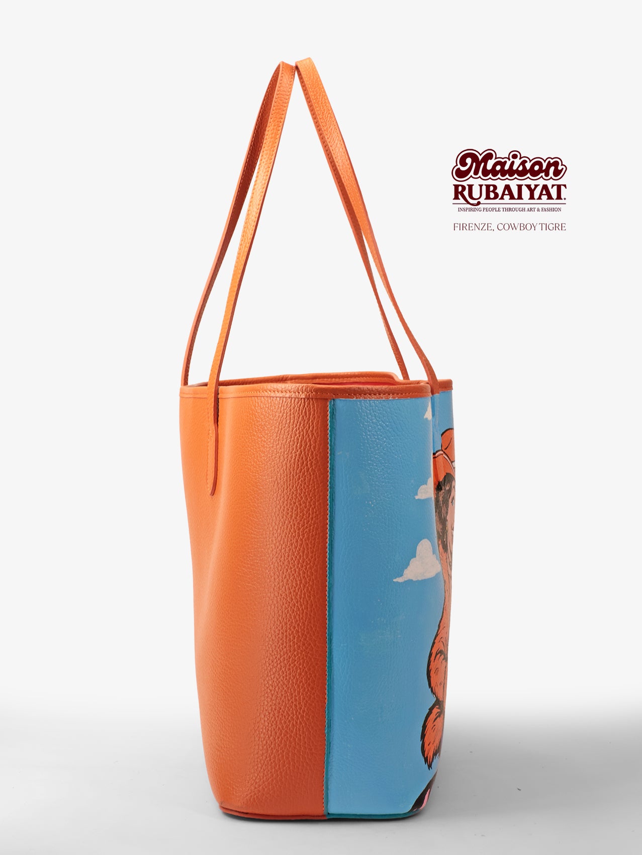 Limited Edition 1/1 - Artbag The Firenze Bag - 'Tiger Cowboy' 