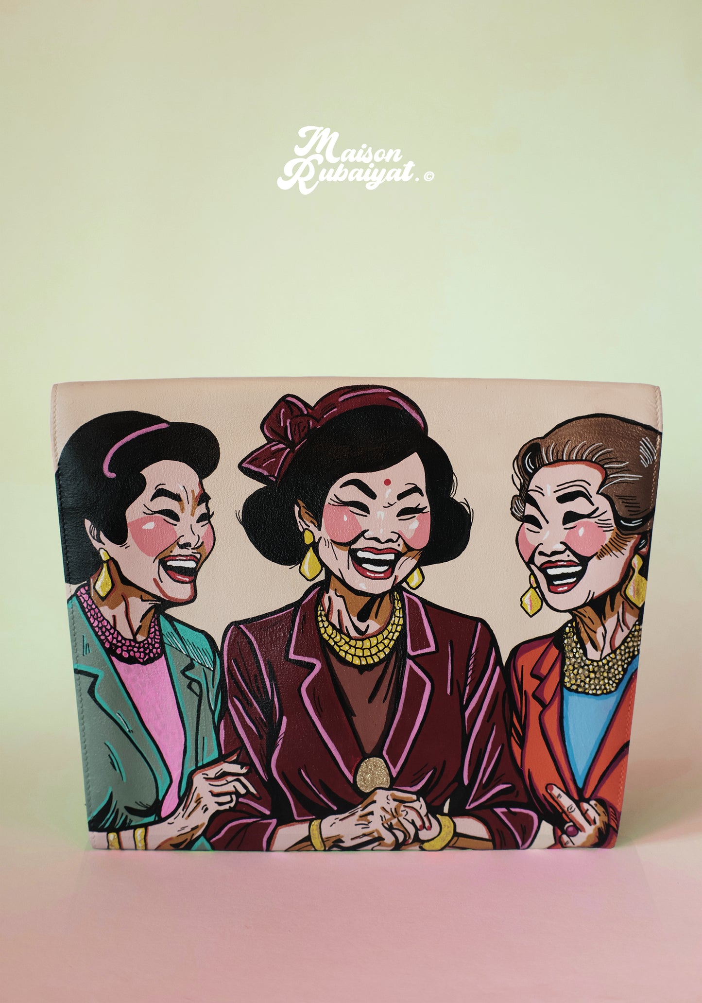 VINTAGE DELVAUX LARGE CLUTCH - ASIAN GRANNIES