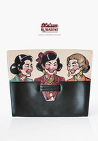 Limitierte Auflage 1/1 – Große Clutch von Delvaux – „Gossiping Grannies“ 