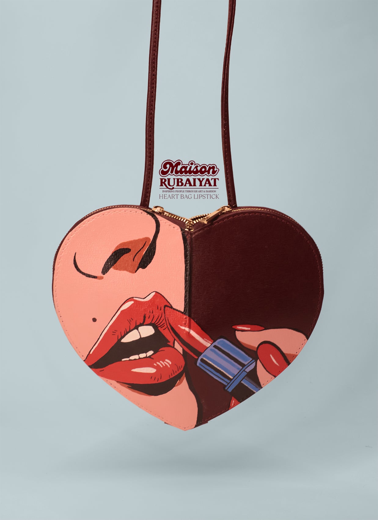 Limited Edition 1/1 - Artbag The Heartbag - 'Lipstick' 