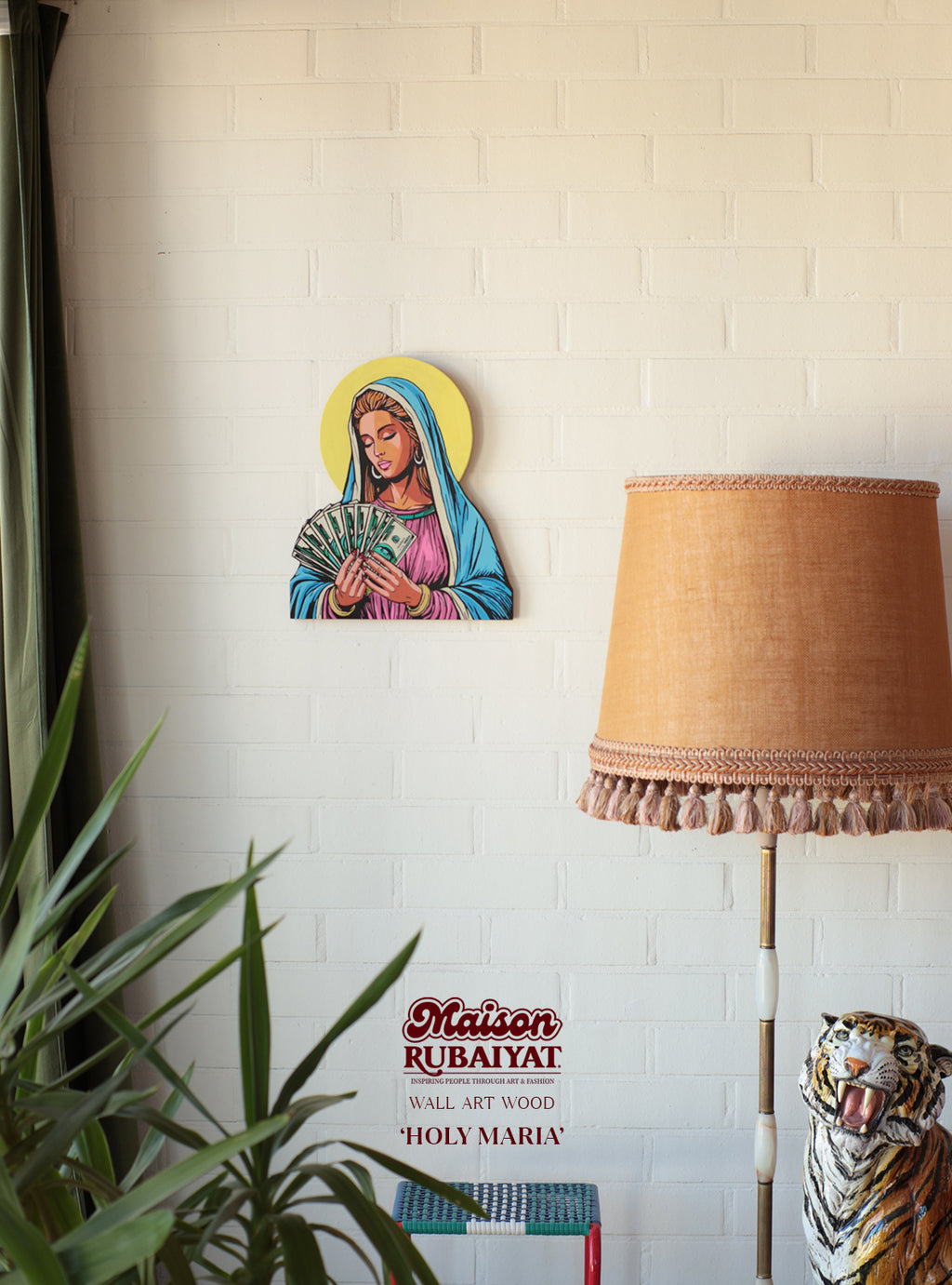 Maison Rubaiyat Wall Art – 3D Houten Kunst | Origineel of Print - 'Holy Maria'