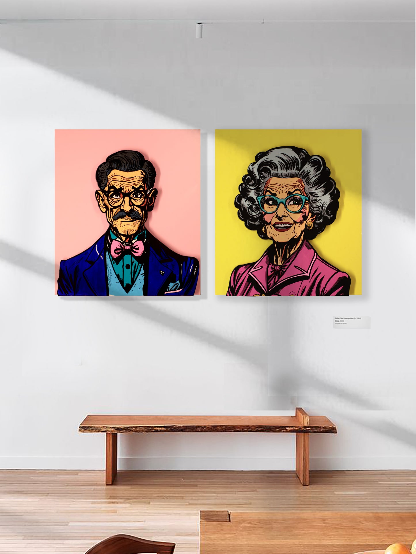 ACRYLIC ON WOOD - CLAUDETTE & JEAN-PATRICK