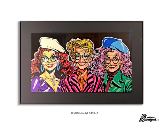 FINE ART PAPER & FRAME - POLLY, JACKY AND JUSTINE