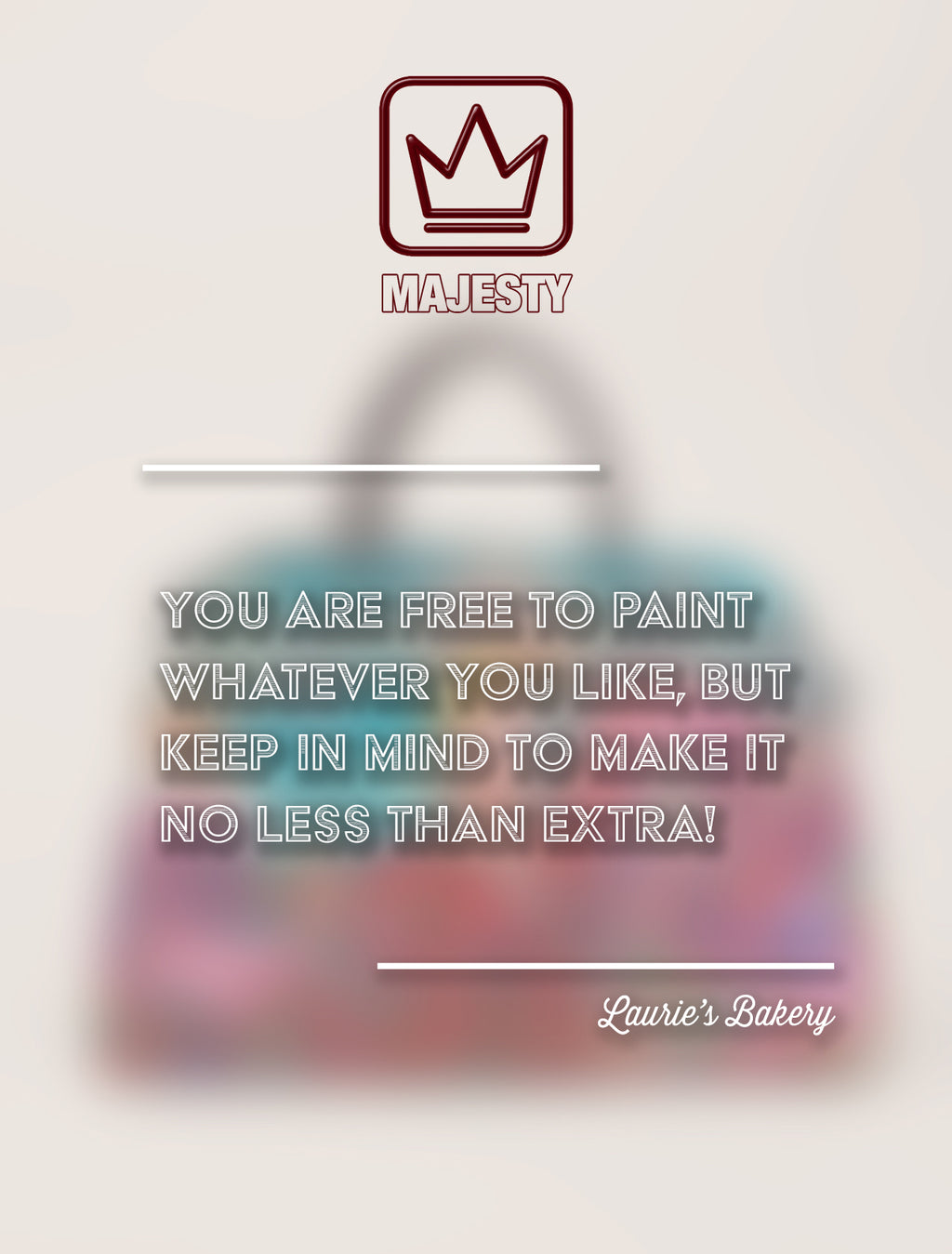 Limited Edition 1/1 – Custom Artbag - 'Laurie's Bakery' 