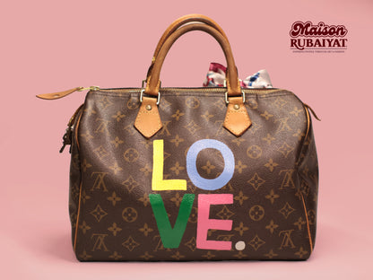 Custom creatie: Handgeschilderde Louis Vuitton – Elegantie op maat