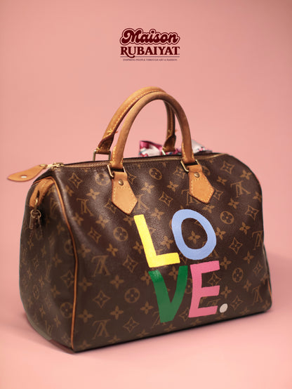 Custom creatie: Handgeschilderde Louis Vuitton – Elegantie op maat