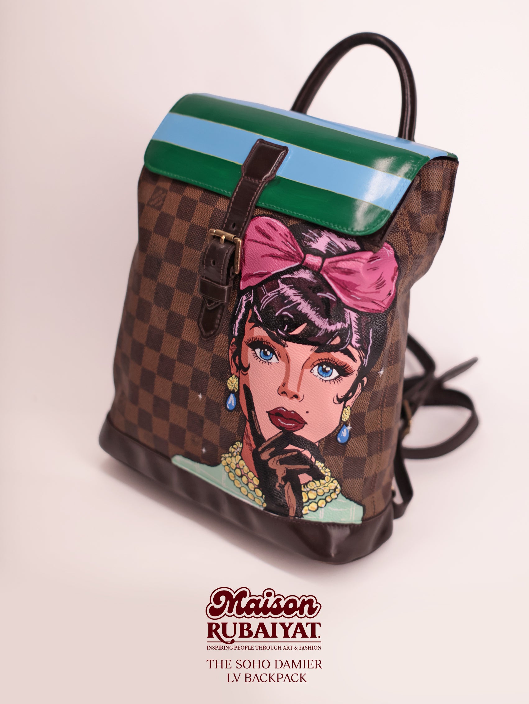 Limited Edition 1/1 - Louis Vuitton Damier Ebene Soho Backpack – 'Adeline' 