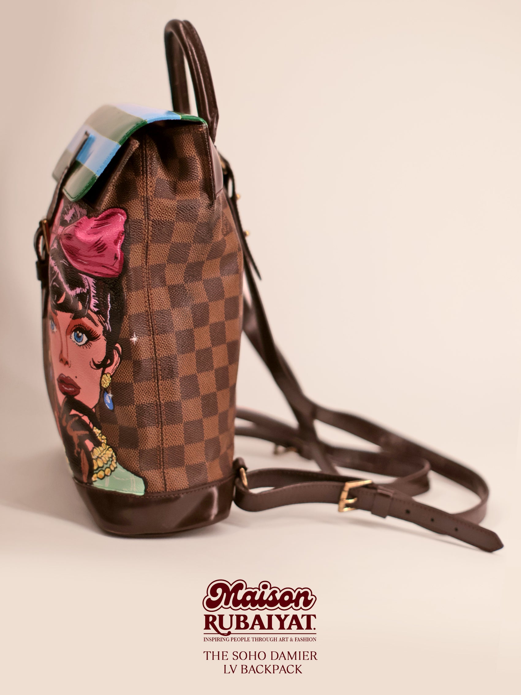 Limited Edition 1/1 - Louis Vuitton Damier Ebene Soho Backpack – 'Adeline' 