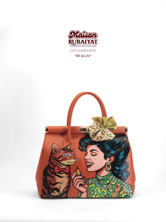 Limited Edition 1/1 - Artbag The City Companion - 'Me & Cat'