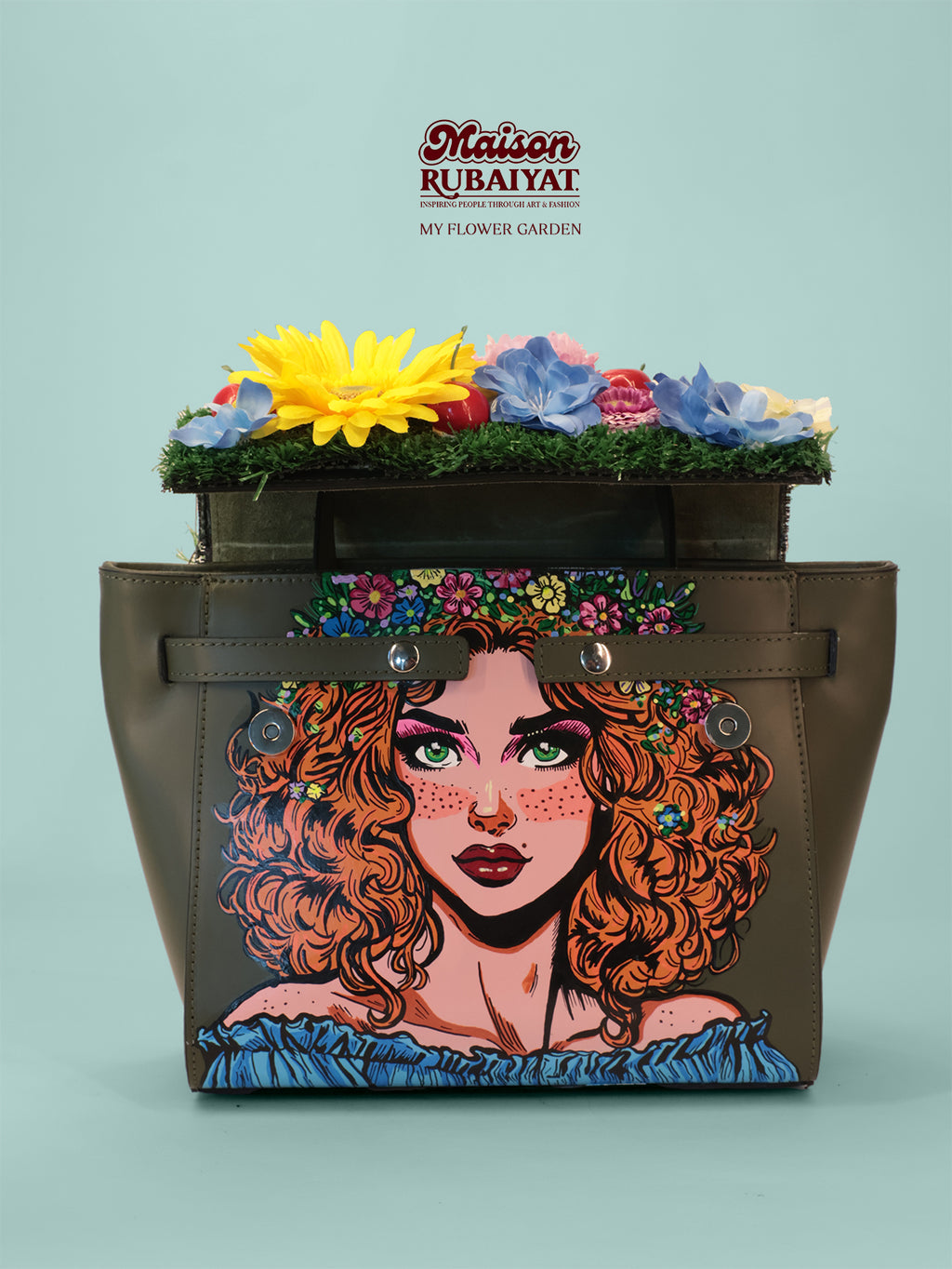 Limited Edition 1/1 - Artbag The Riviera Bag - 'My Flower Garden' 