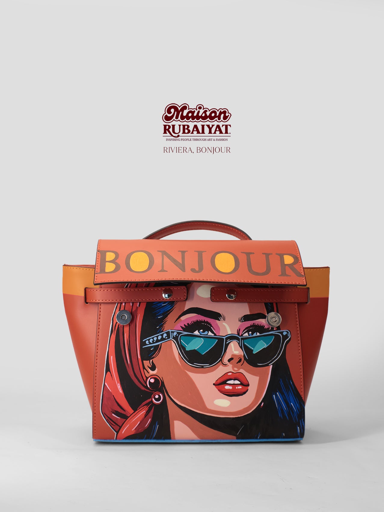 Limited Edition 1/1 - Artbag The Riviera Bag  - 'Bonjour'