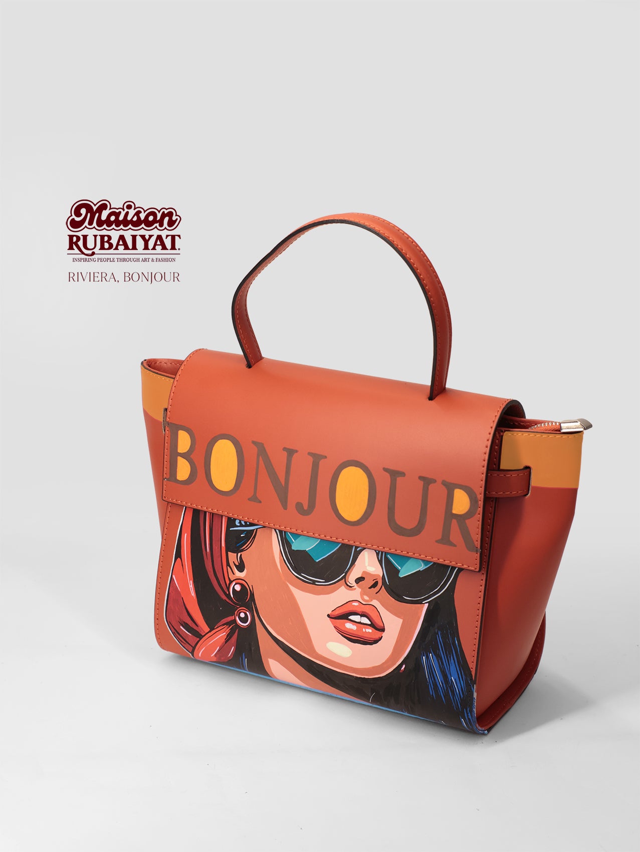 Limited Edition 1/1 - Artbag The Riviera Bag  - 'Bonjour'