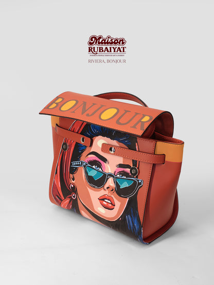 Limited Edition 1/1 - Artbag The Riviera Bag  - 'Bonjour'