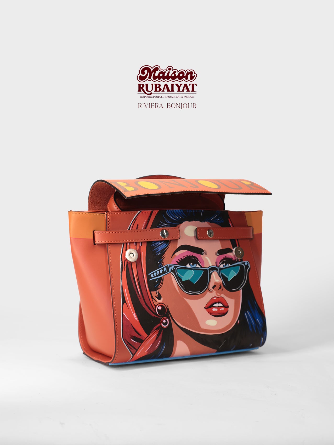 Limited Edition 1/1 - Artbag The Riviera Bag  - 'Bonjour'
