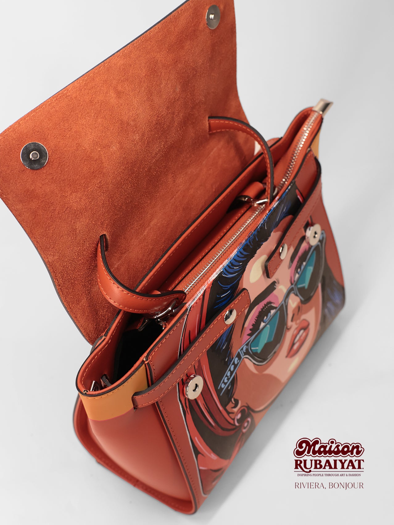 Limited Edition 1/1 - Artbag The Riviera Bag  - 'Bonjour'
