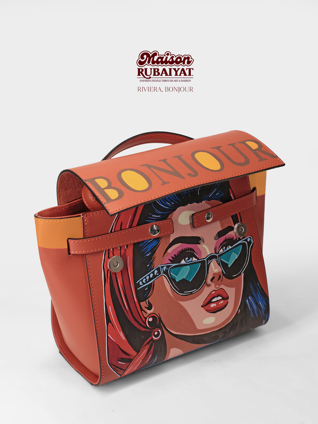 Limited Edition 1/1 - Artbag The Riviera Bag - 'Bonjour' 