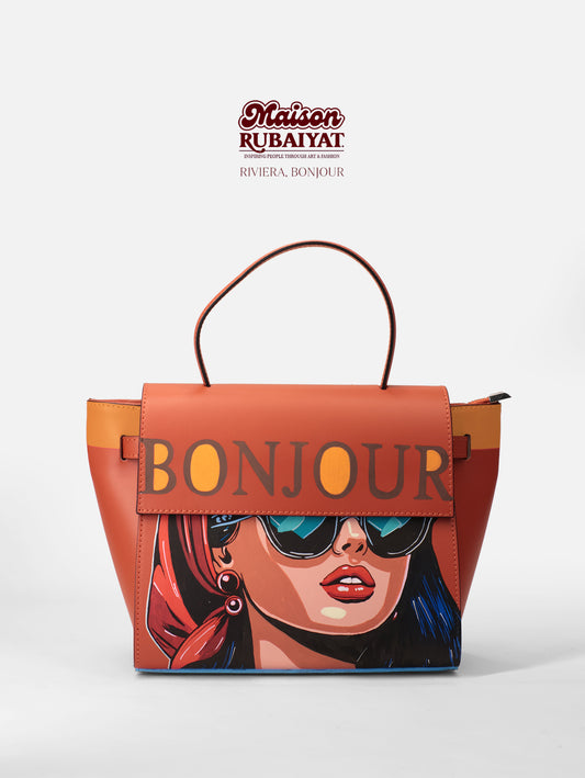 Limited Edition 1/1 - Artbag The Riviera Bag  - 'Bonjour'