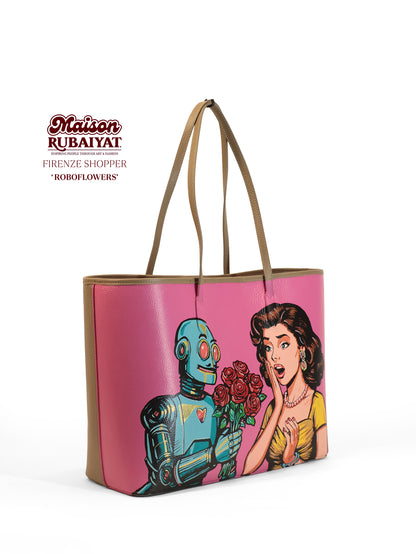 Limited Edition 1/1 - Artbag The Firenze Bag - 'Roboflowers'