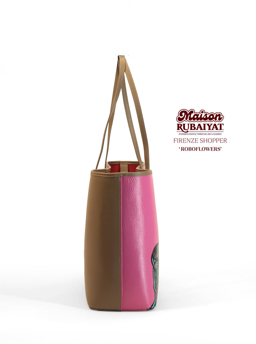 Limited Edition 1/1 - Artbag The Firenze Bag - 'Roboflowers'